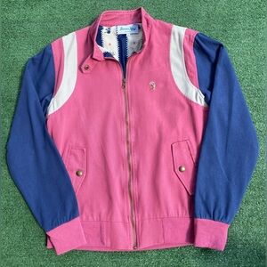 James King Atlanta Spring Twill Club Color Block Jacket Goat Logo Men’s SZ Small